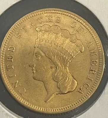 1857 $3 Indian Princess Head Gold Three-Dollar Piece • $1999