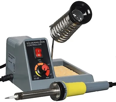 Soldering Station With 5W To 40W Temperature Adjustable Iron 1.5mm Pointed Tip • $29.99