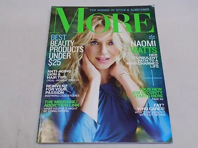 More Magazine Oct 2011 Naomi Watts Nancy Dell Emily Post Gloria Steinem Watches • $9.99