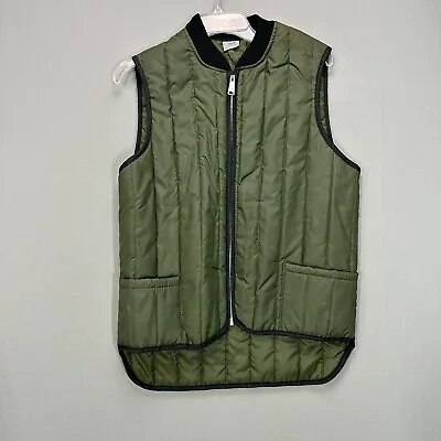 Sears Work Leisure Blaze Green Full Zip Insulated Hunting Vest Men’s S Vintage • $27.99