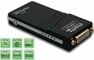 Plugable USB 2.0 To VGADVIHDMI Video Graphics Adapter For Multiple Monitors • $35