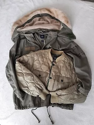 Gap M-65 Military Style Army Fishtail Parka Jacket 3 In 1 Size L Olive • £75