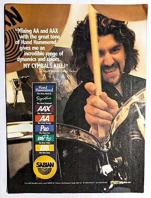 Mike Portnoy / Dream Theater / 1990's Sabian Drum Cymbals Magazine Print Ad • $12.99