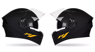 2x Yamaha R1 2015 Helmet Sticker Decal 120mm YELLOW • $10.50