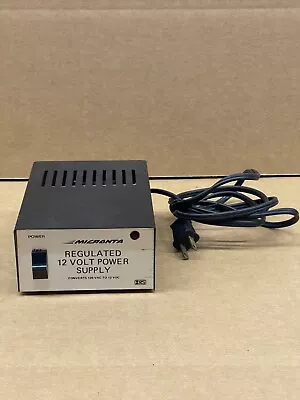 Tested Vintage 1981 Micranta Regulated 120v To 12 Volt Power Supply 22-124 S • $19.03