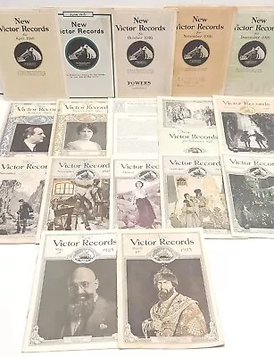 Lot Of 17 Victor Record Catalogs His Masters Voice (1916 - 1925) • $100