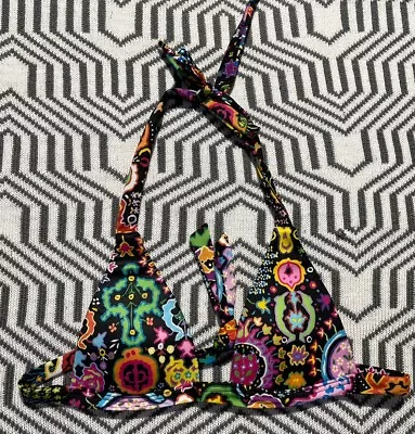 Tigerlily Colourful Pattern Tri Bikini Top Size 8 • $29.99