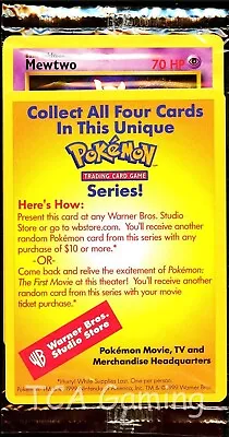 1x Sealed MEWTWO # 3 Black Star Promo WB Movie WOTC Pokemon Card (Yellow) • $19.99