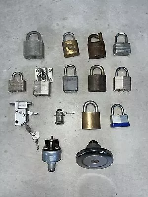 Lot Of 15 Padlocks No Keys Master Yale Russwin Eagle Abus Various Other Locks • $35