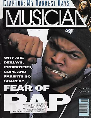 2/92 Issue Of MUSICIAN Magazine  ICE CUBE Cover  Rap Music Smokey Robinson • $9.99