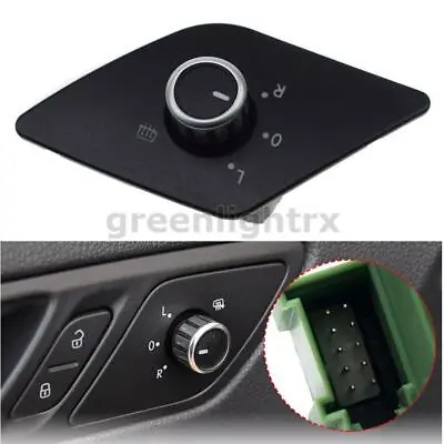 Chrome Mirror Control Adjust Switch Knob W/ Heat Fit For VW Jetta MK6 2011-2016 • $12.98