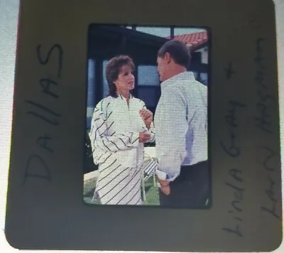 Dallas Tv Show Original Negative  Still Photo From Set Larry Hagman & Linda Gray • £21.40