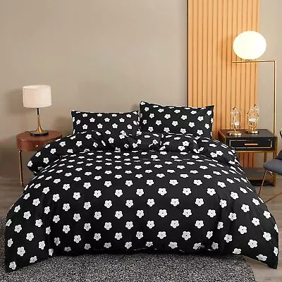 $38.43 • Buy LAMEJOR White Daisy Flower Duvet Cover Set Queen Size Boho Bedding Set Comforter