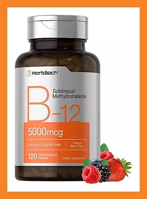 NEW B12 Sublingual Methylcobalamin | 5000mcg | 120 Fast Dissolve Tabletsby  • $14.69