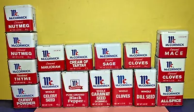 VTG 1970s Assorted McCormick Spice Tins - AS IS - Lot Of 16 • $75