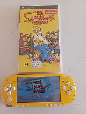 $65 • Buy Sony Psp2002 Console Limited Edition Yellow Simpsons Pack With The Simpsons Game