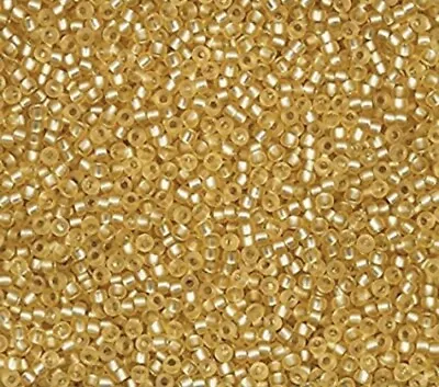 Miyuki Seed Beads Size 11 Silver Lined Pale Gold 10 Grams • £2.50
