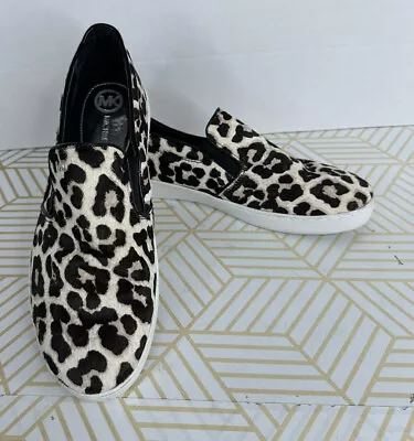 Michael Kors Keaton Leopard Cheetah Print Slip On Sneakers Women's Size 10 M • $27.74