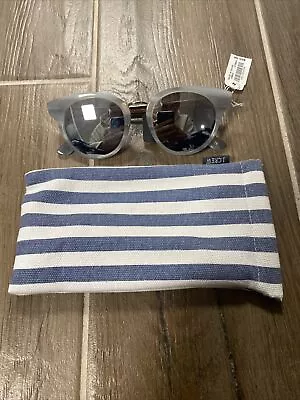 NWT J.Crew Womens Sunglasses H8902 GY5924 Silver Frame W Case • $44.95