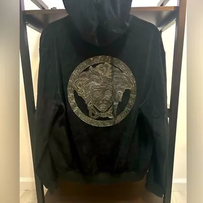 Versace Velour Hooded Jacket • $200