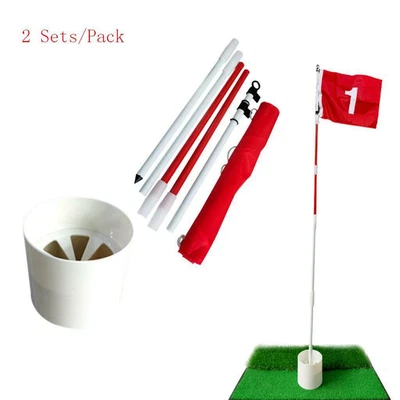 £50.06 • Buy 2 Pieces 5-Section Premium Golf Flag Stick Pole Cup Hole Flagstick Mark