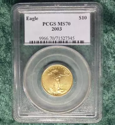 1/4oz Gold American Eagle $10 Coin 2003 PCGS MS 70 Quarter-Ounce Gold $10 Coin • $959.95
