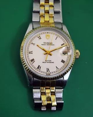 Tudor By Rolex Prince  Oyster Date Automatic Enamel  Dial Boy's 32mm Watch 74033 • $1899