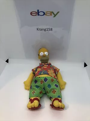 1997 Vivid Imaginations Homer Simpson Hard Head Plush Toy Vintage 10” Tall(LE) • £12