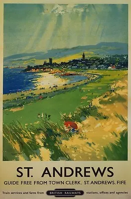 St. Andrews Golf Vintage Travel Poster • $18