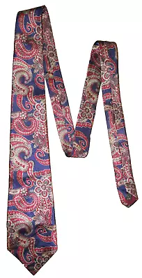 Vintage Men's Tie Van Heusen Multicolor 100% Polyester Paisley Print 57  X 4' • $5.99