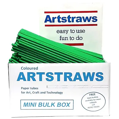 ARTSTRAWS MINI SCHOOL PACK GREEN PAPER STRAWS ART STRAWS 4mm PACK SIZE 500  • £16.05