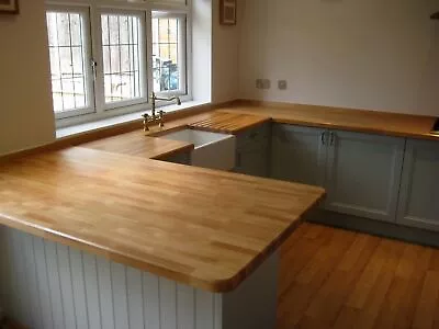 Prime Solid Beech Worktop Real Wood Worktops Wooden Breakfast Bars All Sizes • £65
