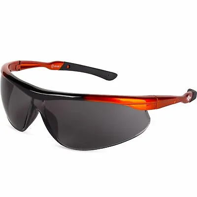 ToolFreak Safety Glasses Smoke Tinted Rated EN166/EN172 With Pouch & Neck Cord • £12.99