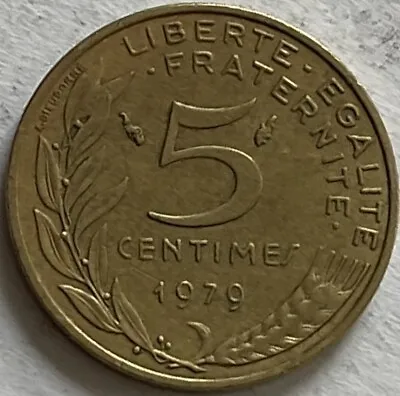 1979 France 🇫🇷 5 Centimes Coin S1 • $1.48