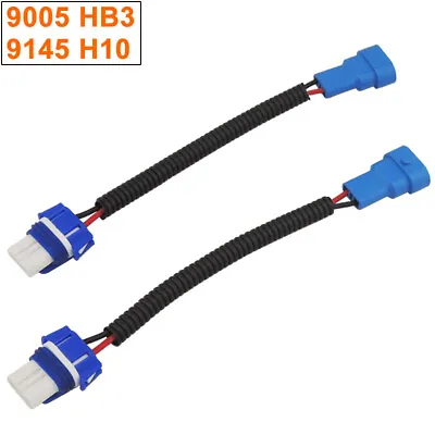 2x 9005 9145 Headlamp Fog Lights Ceramic Wiring Harness Adapter Socket Connector • $7.99