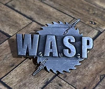 WASP Saw Blade Rock Band Music Brushed Metal Hat Lapel Pin Logo NEW Collectible • $3.99