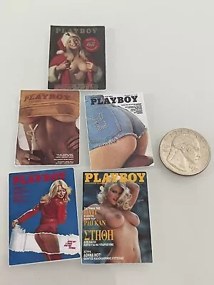 Playboy Set Of 5 Miniature  Magnets MAGAZINES  - Dollhouse  1:6 Scale Adult • $6.23