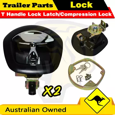 2 PCS Black Whale Tail T Handle Lock Latch/Compression Lock Trailer Ute Canopy • $83