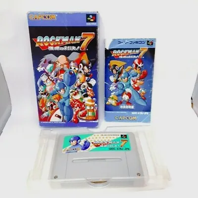 Rockman 7 Mega Man Super Famicom SFC SNES Nintendo Japan Box Manual • $39.80