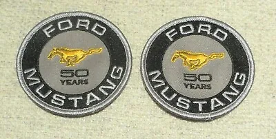 50th ANNIVERSARY - SET OF 2 - FORD MUSTANG PATCH - ORIGINAL 2014 2015 - 50 YEARS • $34