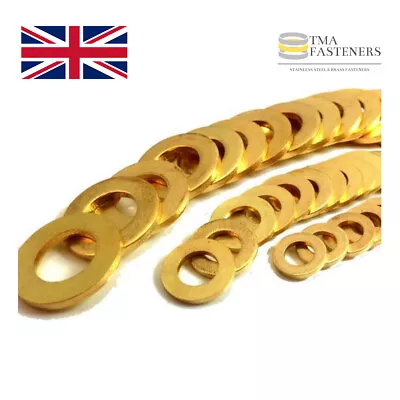 £55.99 • Buy Solid Brass Washers M2 M2.5 M3 M4 M5 M6 M8 M10 M12 M14