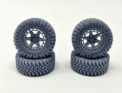 1/24 Scale Brixton BX01 Wheels - M/T Tires For Model Kits • $16.19