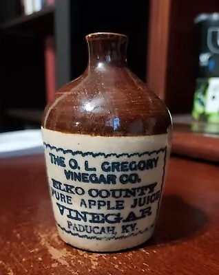 Compliments Of The O.L. Gregory Vinegar Co. Paducah KY. Miniature Stoneware Jug • $89.95