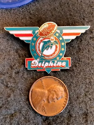 1995 NFL Miami Dolphins Vintage NFL Pin Wings Logo By Peter David • $7.99