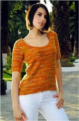 Womens Optional Cowl Neck Tee Knitting Misti Alpaca Pattern No 1087 • $2.27