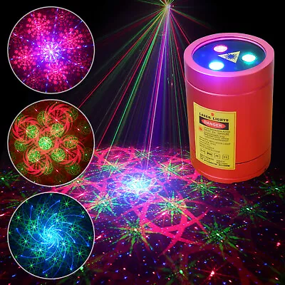 Chims Mini Laser Light RGB DJ Music Party Xmas Stage 32 Patterns Decor Lighting • $55.98