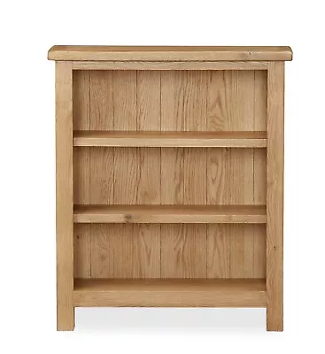 Baysdale Rustic Oak Low Wide Bookcase / Country Bookshelf Shelving Storage Unit • £105