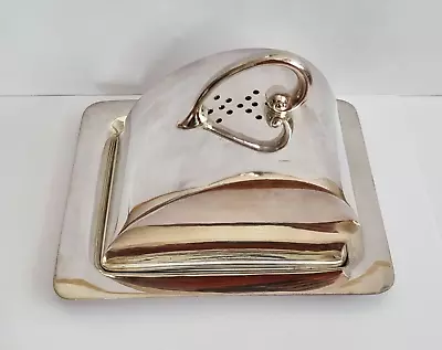 Vintage WALKER & HALL Silver Plate LIDDED CHEESE DISH - Sheffield 125A • £14.99