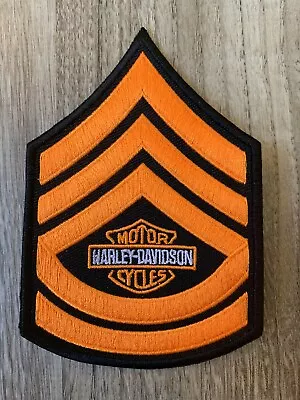 Military Rank Sargeant First Class Harley-Davidson Motorcycles SewOn Patch • $12