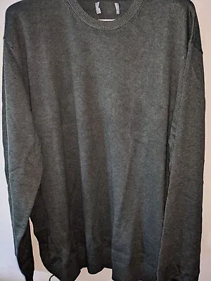 M&S (Marks And Spencer) Cotton Crew Neck Jumper Dark Green RRP £19.50 • £11.99
